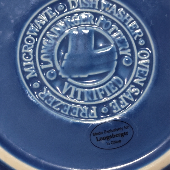 Like-New LONGABERGER POTTERY Dish/Bowl - Picture 7 of 8